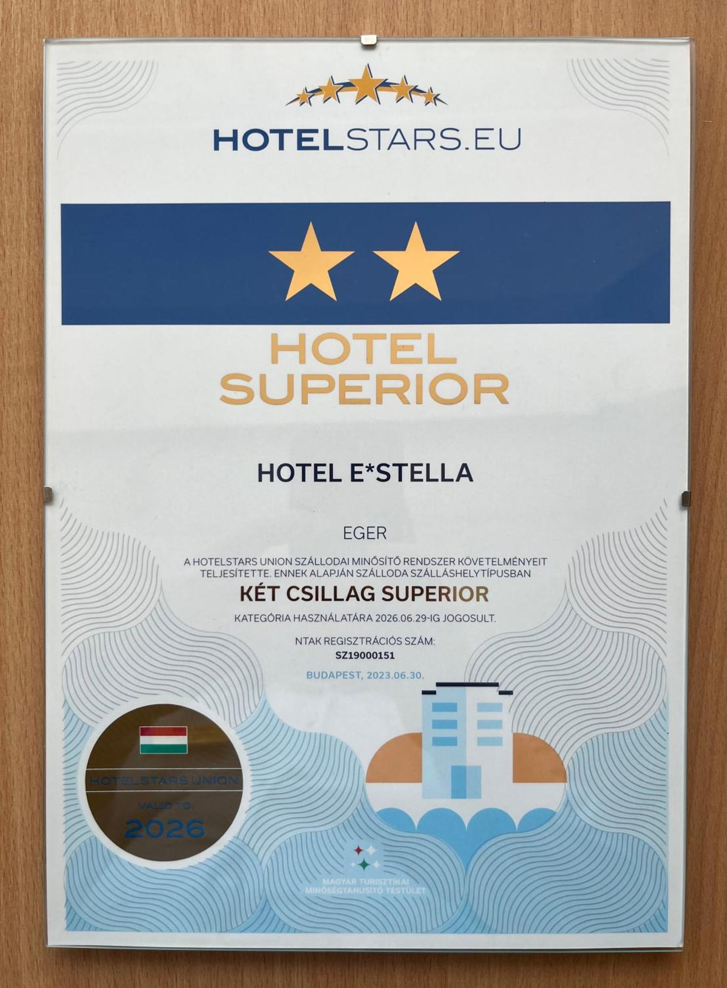 Hotel Estella Superior Егер Екстериор снимка